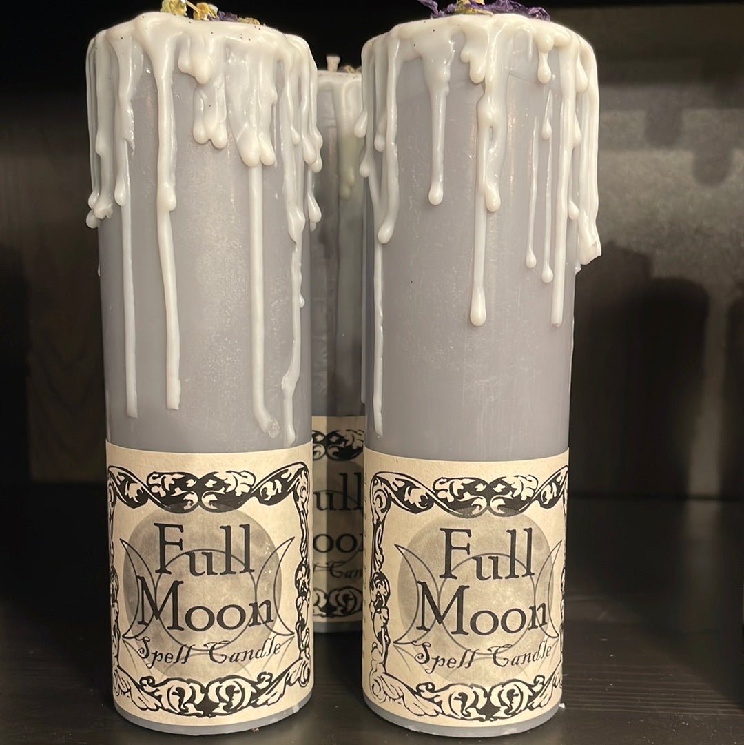 Full Moon Pillar Candle Madame Phoenix Witch Chest