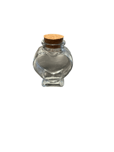 Heart Shaped Glass Spell Jar - Witch Chest