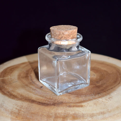 Square Shaped Glass Jar - Witch Chest