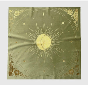 Tea Green Velvet Celestial Altar Cloth - Witch Chest