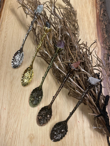 Vintage Inspired Crystal Spoons - Witch Chest