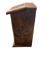 Load image into Gallery viewer, Wooden Pentacle Herb Chest - Witch Chest