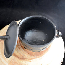 Load image into Gallery viewer, Triple Moon Cast Iron Cauldron - Witch Chest