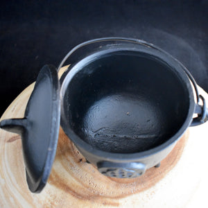 Triquetra Cast Iron Cauldron - Witch Chest