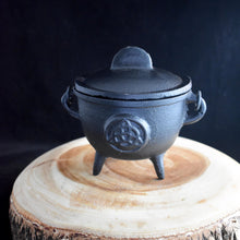 Load image into Gallery viewer, Triquetra Cast Iron Cauldron - Witch Chest